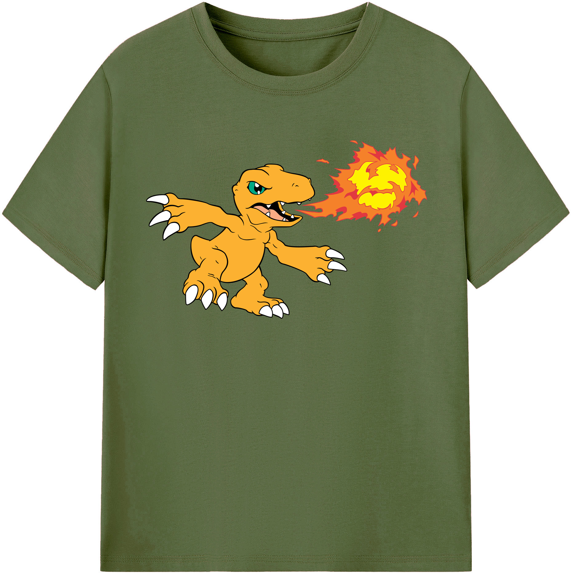 （画像用） Digimon デジタルモンスター/デジモン 綿100％半袖Tシャツ（フロントプリント）